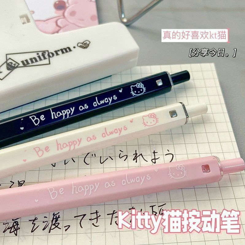 Bút Mực Gel Ngòi 0.5mm Họa Tiết Hoạt Hình Kitty Dễ Thương