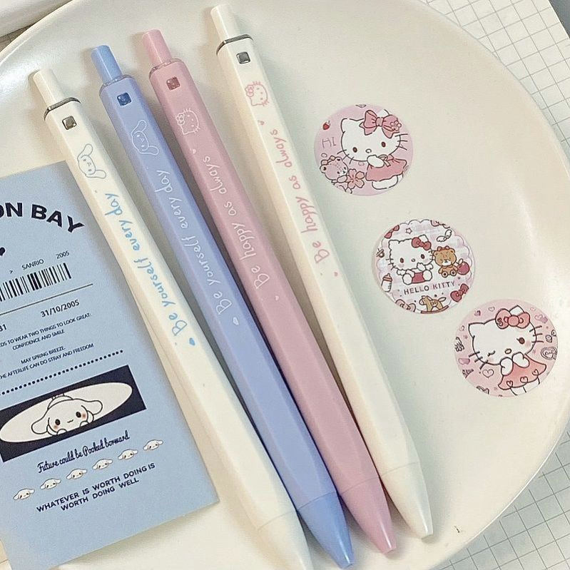 Bút Mực Gel Ngòi 0.5mm Họa Tiết Hoạt Hình Kitty Dễ Thương