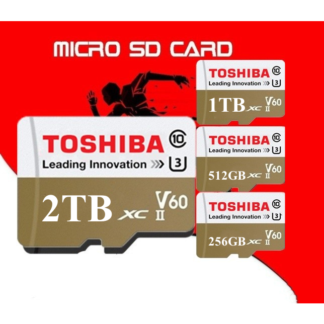 Thẻ Nhớ Micro SDHC 2023 Mới Tốc Độ Cao 2TB-1TB-512GB-256GB Cổng Micro SDHC 10 UHS-1 TF Và Đầu Đọc Thẻ Nhớ