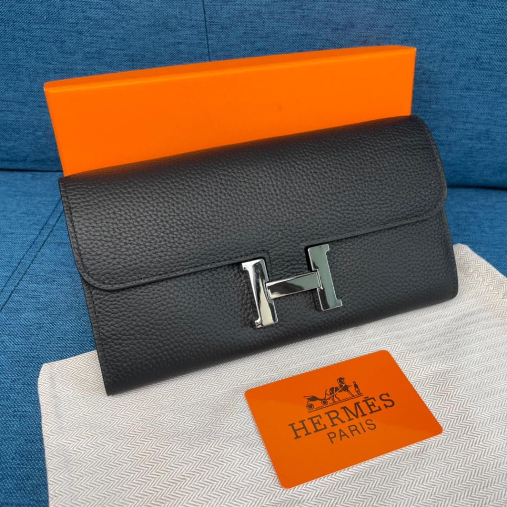 Ví Da Thật 100% Chính Hãng Hermes 22cm Cao Cấp