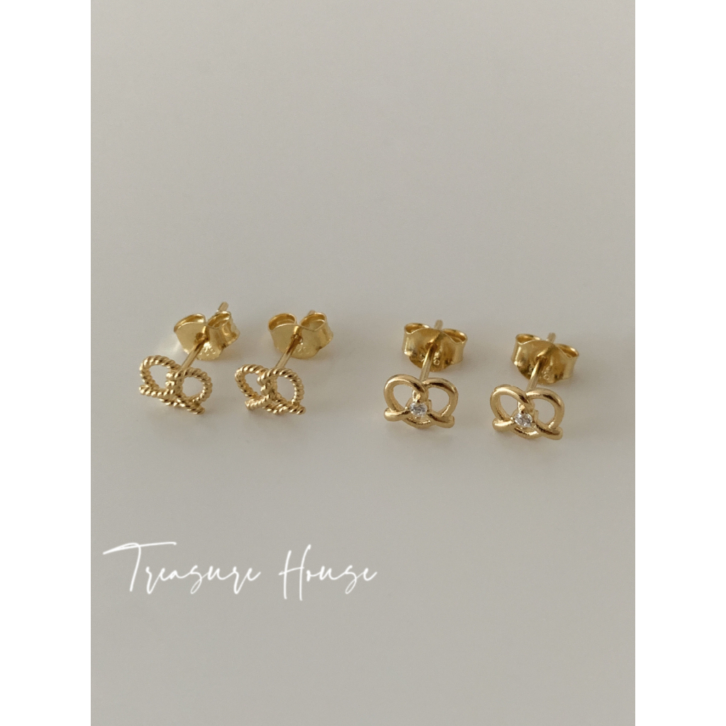 Bông Tai Mạ Bạc 925 Hình Thánh Giá Trái Tim mini Dễ Thương Phong Cách Hàn Quốc
