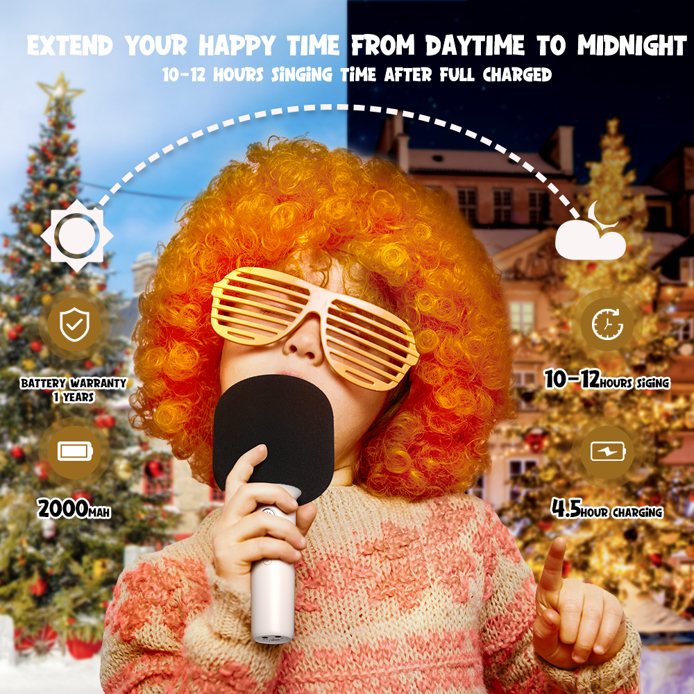 Micro không dây bluetooth 5.0 MAONO MKP100-trắng cho Family Karaoke