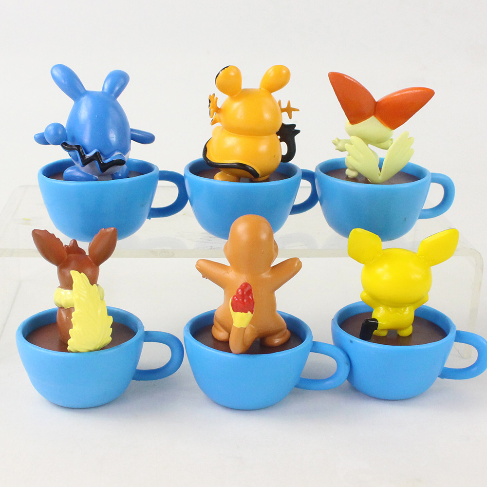 Set 6 Mô Hình Đồ Chơi Nhân Vật Pichu Victini Dedenne Azumarill Trong Phim Hoạt Hình "Pokemon"