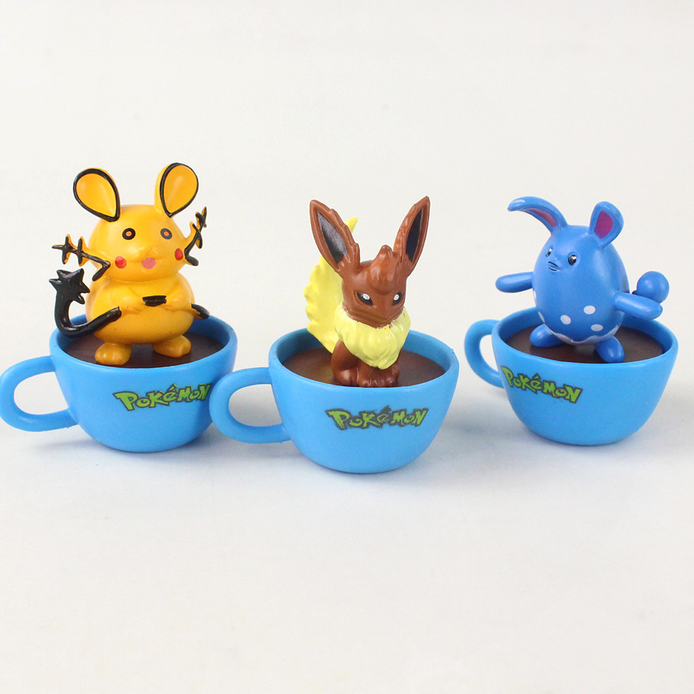 Set 6 Mô Hình Đồ Chơi Nhân Vật Pichu Victini Dedenne Azumarill Trong Phim Hoạt Hình "Pokemon"