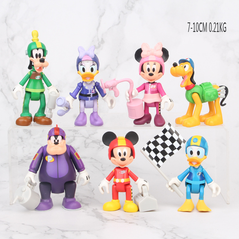 DISNEY Set 7 Mô Hình Chuột Mickey Minnie Donald Bằng PVC 7-10cm Trang Trí