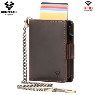 Humerpaul men wallet for men card holder wallet lelaki genuine cow leather bp713