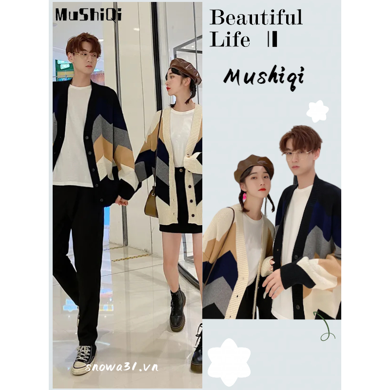 Áo Khoác Len Cardigan Tay Dài Màu Gradient Phong Cách Harajuku Thời Trang Mới Dành Cho Nam Nữ