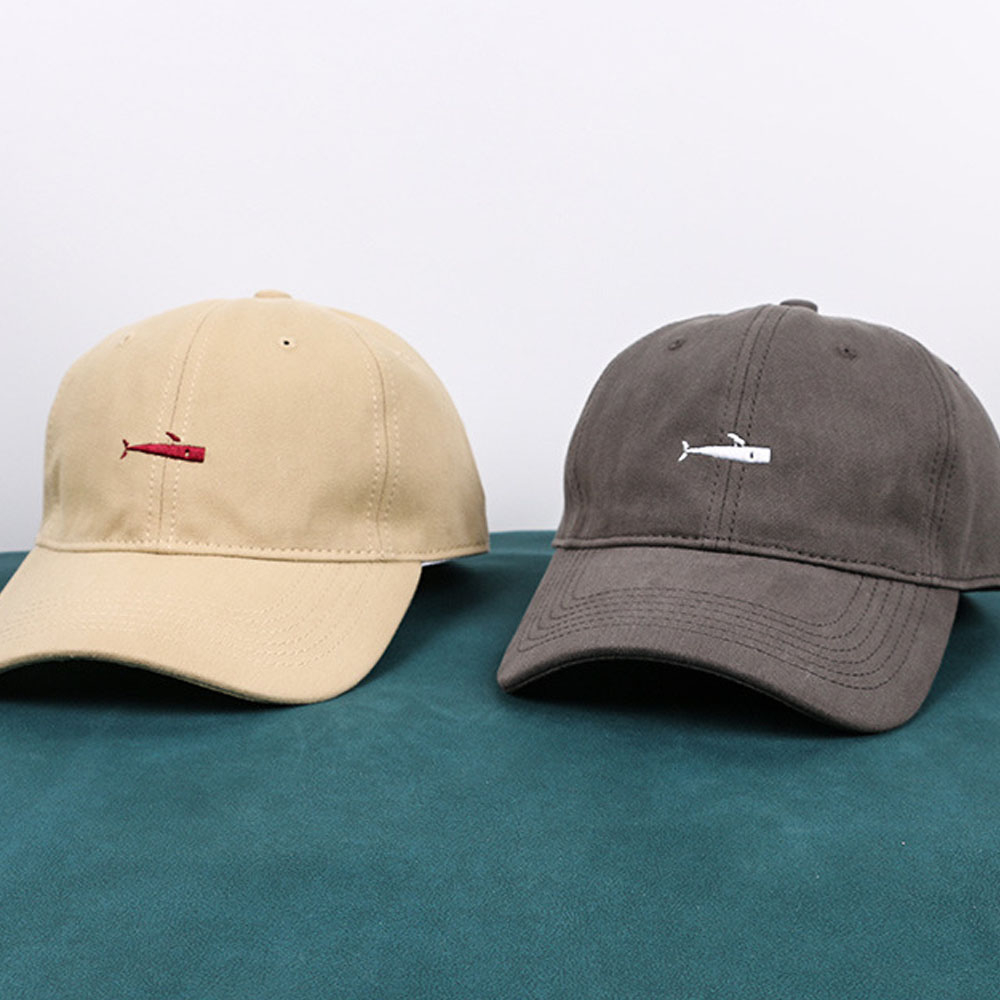 Mũ Lưỡi Trai Thêu Họa Tiết Cá Phong Cách Hàn Quốc Đơn Giản Thời Trang Cho Nam Và Nữ