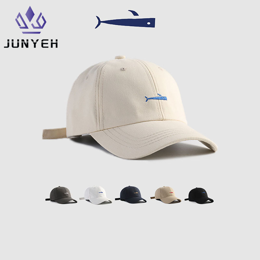 Mũ Lưỡi Trai Thêu Họa Tiết Cá Phong Cách Hàn Quốc Đơn Giản Thời Trang Cho Nam Và Nữ