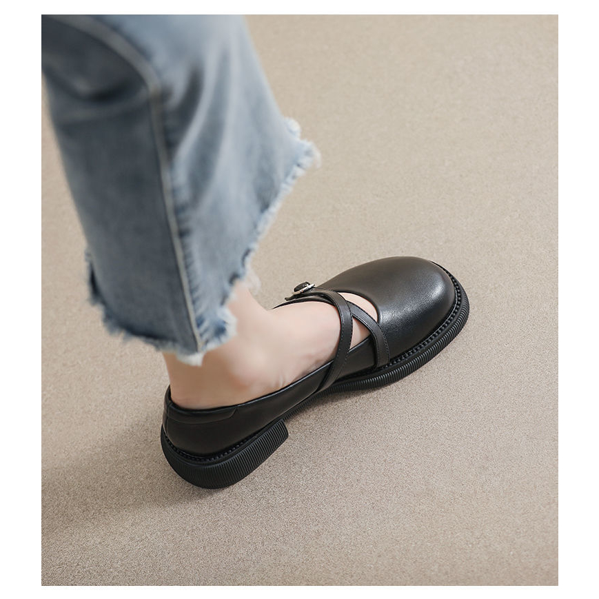 Giày Da Phong Cách Anh Quốc Thời Trang Xuân Hè 2023 Cho Nữ