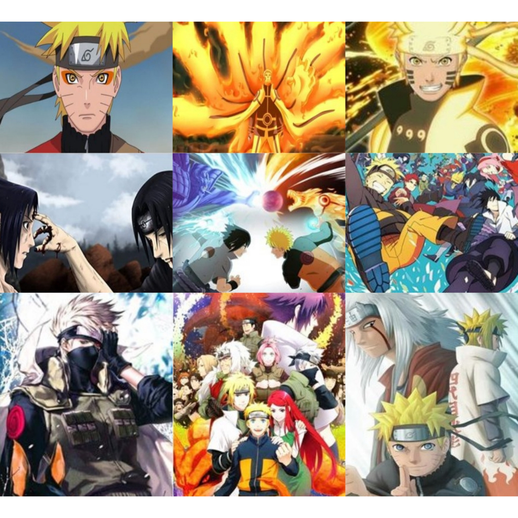 Tranh Đính Đá 5D Hạt Tròn Vuông 30 * 40 CM In Hình Nhân Vật Hoạt Hình naruto DZDP15304