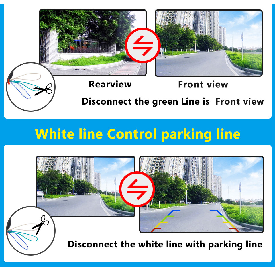 Smartour AHD 1080P 180 Độ Mắt Cá Có Thể Điều Chỉnh Phía Trước Ô Tô Ngược Dự Phòng Camera Quan Sát Phía Sau Cho Xe Android DVD AHD Màn Hình