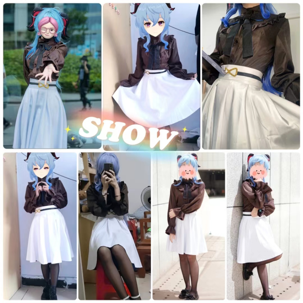 Genshin Impact ganyu cosplay Costume Ready Stock Female Suit anime Game cos for women dress