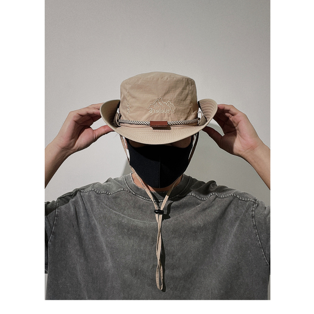 Mũ Tai Bèo Thoáng Khí Có Dây Rút Phong Cách Nhật Bản Cho Nam