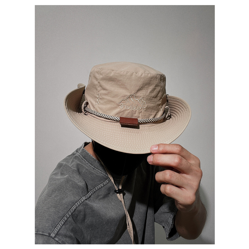 Mũ Tai Bèo Thoáng Khí Có Dây Rút Phong Cách Nhật Bản Cho Nam