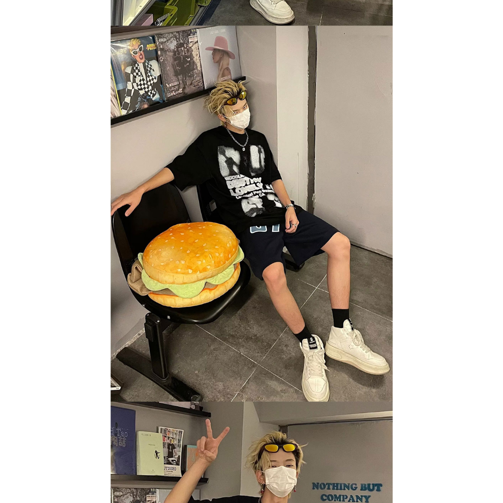 Áo Thun Tay Ngắn Dáng Rộng Phong Cách hip hop Đường Phố Cho Nam