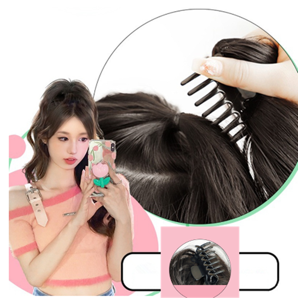 Tóc Giả Đuôi Ngựa Xoăn Dài Thời Trang Cho Nữ