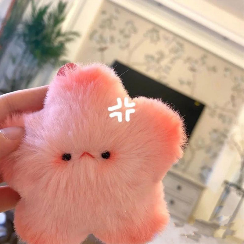 Móc Khóa Hình Ngôi Sao Nhồi Bông Dễ Thương Dùng Làm Quà Tặng