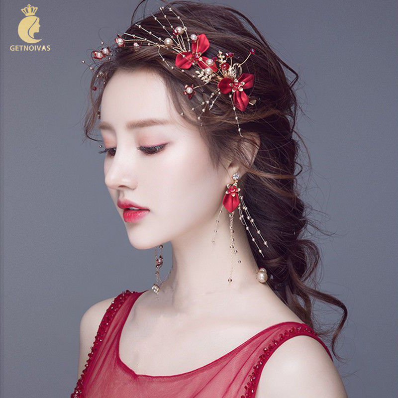 GETNOIVAS Set Trang Sức Phong Cách Trung Hoa Cho Cô Dâu