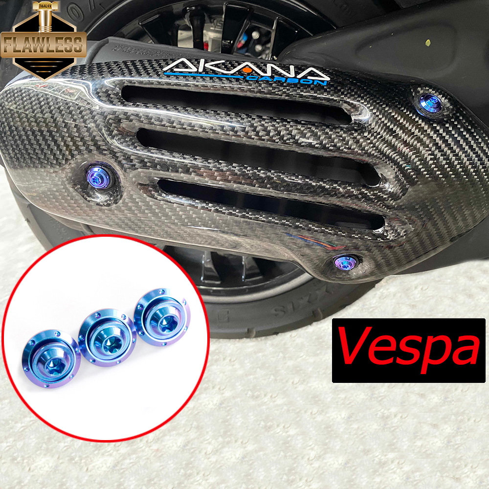 Nắp Đậy Ống Pô Xả Khí Thải Bằng Titan Không Tì Vết Cho Xe Vespa Sprint 150 Ti Gr5 M5