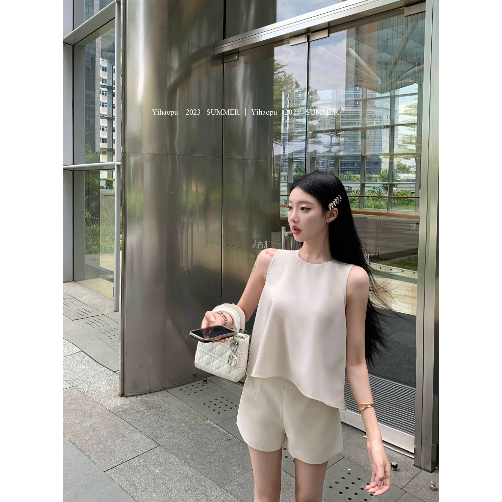 【COLORBLLIND】Set Áo Sát Nách + Quần Short Thiết Kế Đơn Giản Hợp Thời Trang