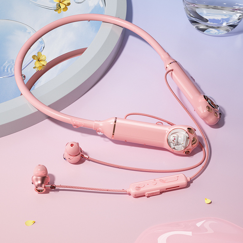 Bộ Tai Nghe Thể Thao Hifi Stereo Bluetooth 5.3 Đeo Cổ Nam Châm Đèn RGB Bằng Silicone