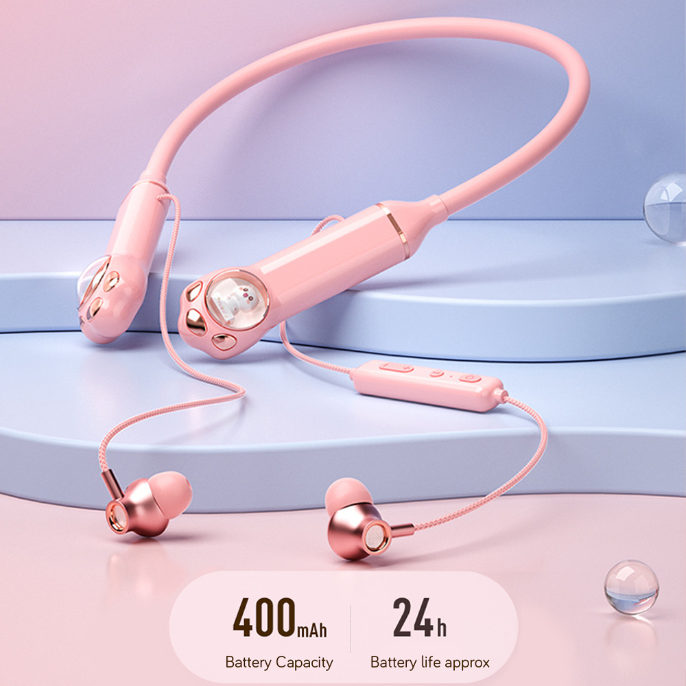 Bộ Tai Nghe Thể Thao Hifi Stereo Bluetooth 5.3 Đeo Cổ Nam Châm Đèn RGB Bằng Silicone