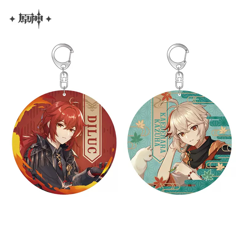 Móc Khóa Acrylic Đứng Chính Hãng Merch miHoYo Diluc Kazuha
