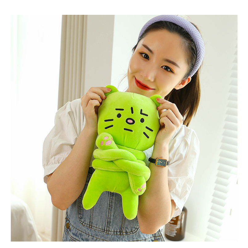 Đồ chơi sang trọng Túi đeo vai Phim hoạt hình Cánh tay dài Lo lắng Kitty ví để mua sắm Du lịch BerryHome~