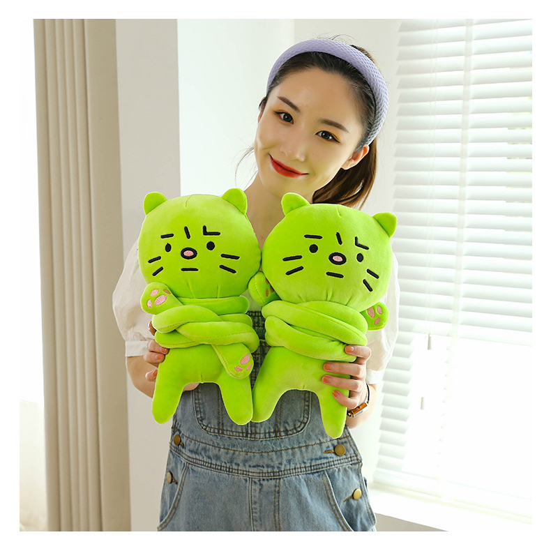 Đồ chơi sang trọng Túi đeo vai Phim hoạt hình Cánh tay dài Lo lắng Kitty ví để mua sắm Du lịch BerryHome~