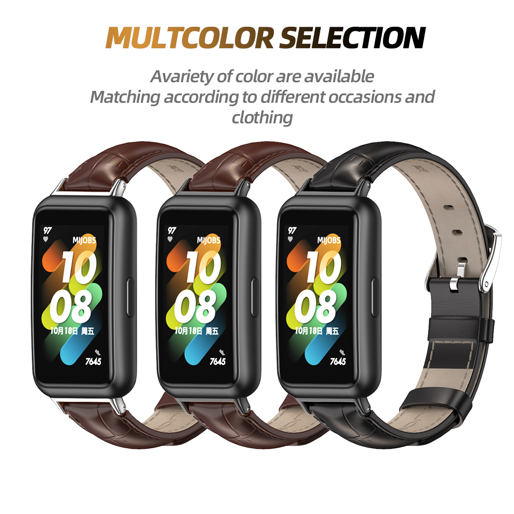 Dây Đeo Thay Thế Chất Liệu Da Thật Cao Cấp Cho Huawei Band 8 Huawei Band 7 NFC