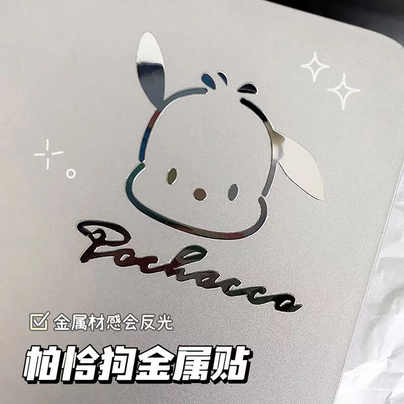 Melody Kuromi Bằng Miếng Dán Kim Loại 3d Ba Chiều Chống Nước Trang Trí Điện Thoại / Máy Tính Bảng / ipad