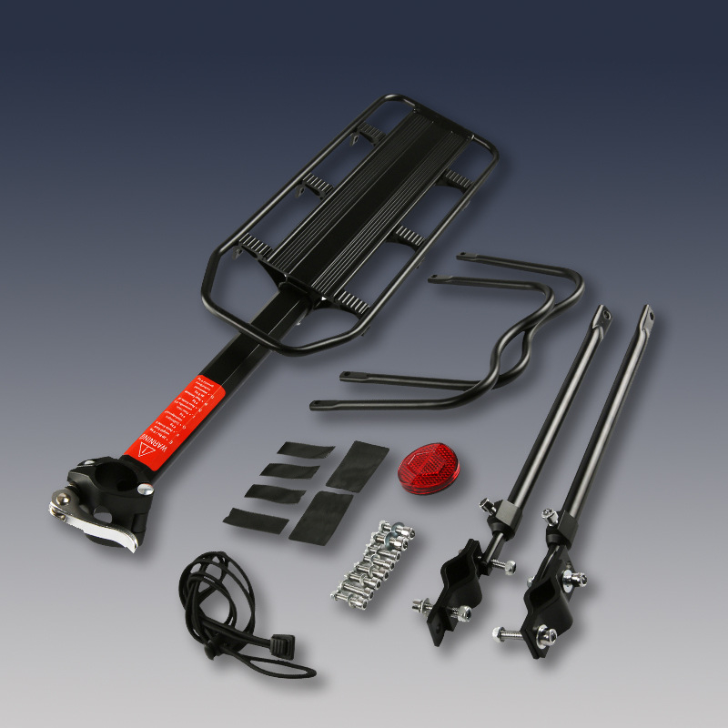 Kệ Yên Sau Gác Baga Gắn Thêm Phía Sau, Baga sắt xe đạp thể thao với đèn hậu Có Thể Điều Chỉnh Leo Núi Lý Phản Quang