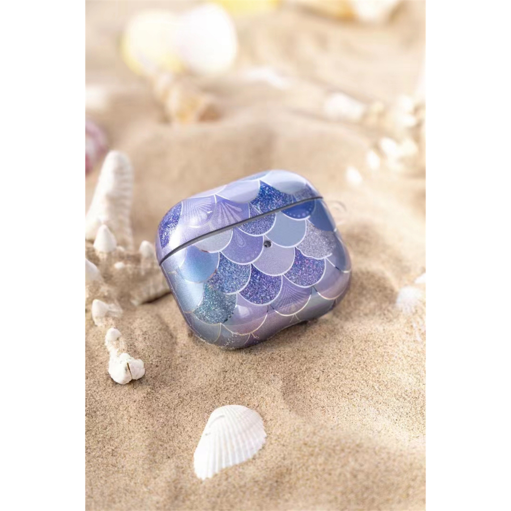 Vỏ Bảo Vệ Hộp Sạc Tai Nghe AirPods 3rd & AirPods Pro 2nd & AirPods Pro 1st Hình Nàng Tiên Cá Lấp Lánh Dễ Thương