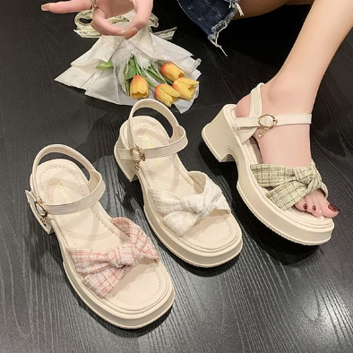 Giày Sandal Đế Dày Quai Ngang Thời Trang Mùa Hè 2023 Dành Cho Nữ