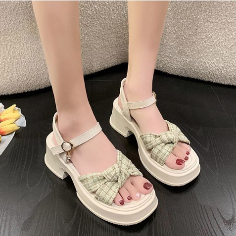 Giày Sandal Đế Dày Quai Ngang Thời Trang Mùa Hè 2023 Dành Cho Nữ