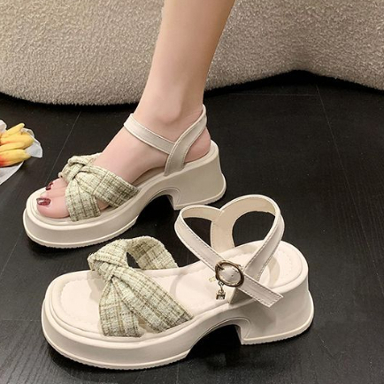 Giày Sandal Đế Dày Quai Ngang Thời Trang Mùa Hè 2023 Dành Cho Nữ