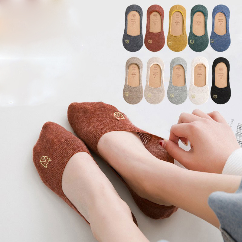 Vớ Mỏng Ngắn Vô Hình Chống Trượt Miệng Nông Dễ Thương Thời Trang Mùa Hè Phong Cách Hàn Quốc Thích Hợp Làm Quà Tặng Cho Học Sinh Nữ