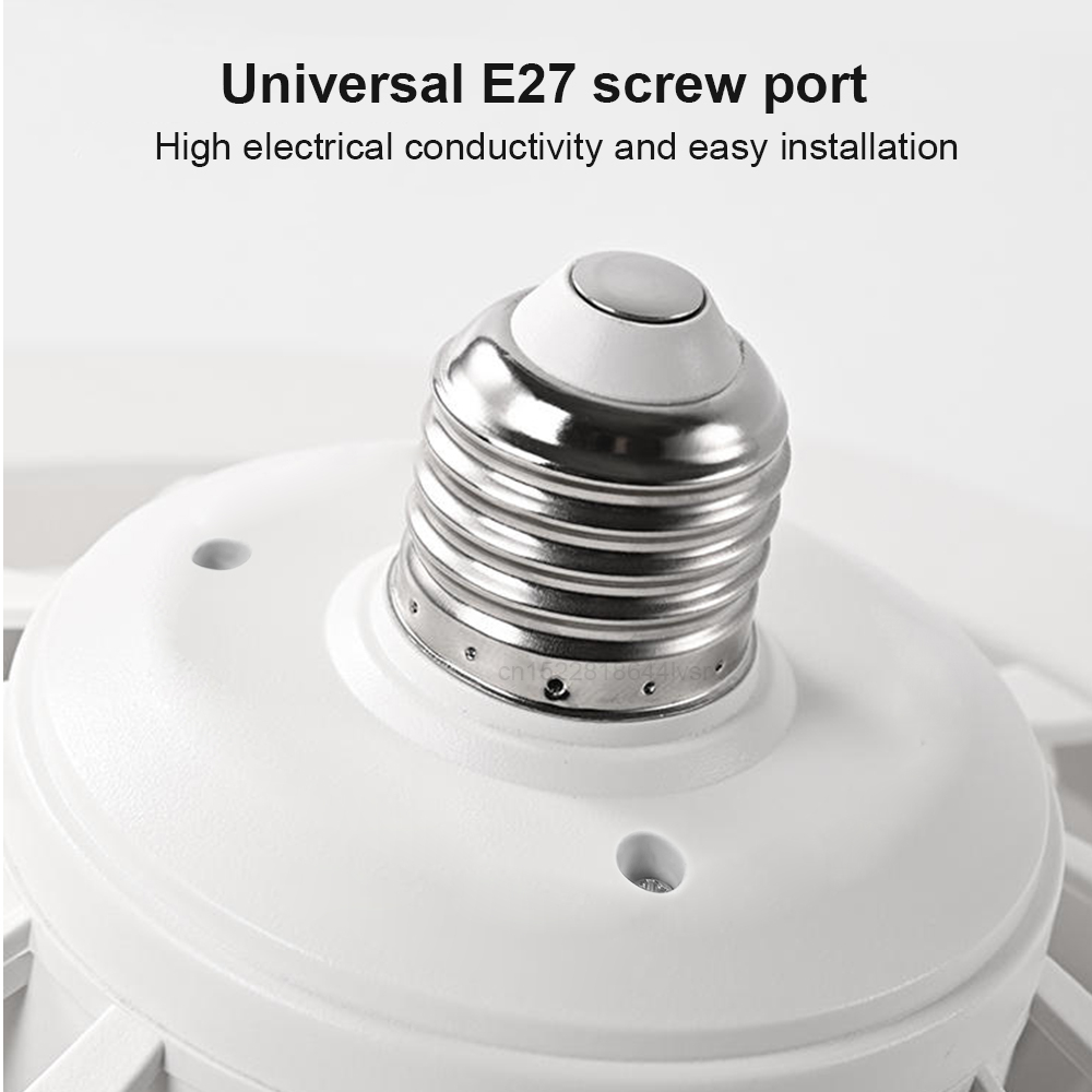 Quạt Thông Minh Không Dây E27 Tích Hợp Đèn Led 30w
