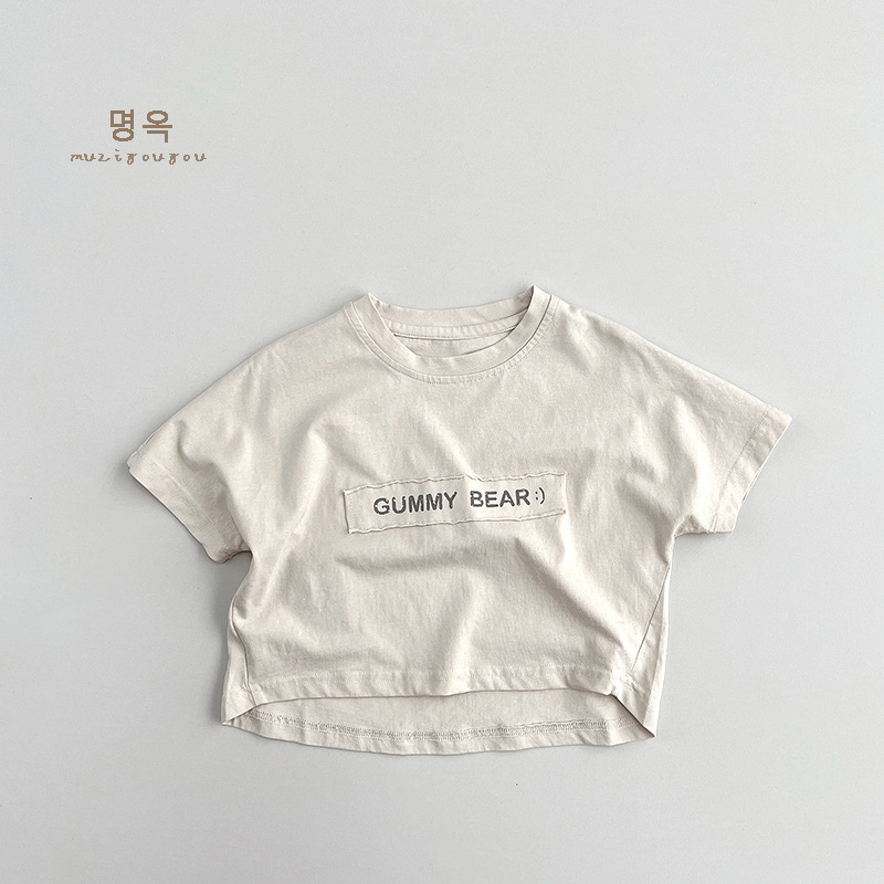 Sun baby Áo Thun Tay Ngắn In Họa Tiết Dễ Thương Phong Cách Nhật Bản Thời Trang Cho Bé