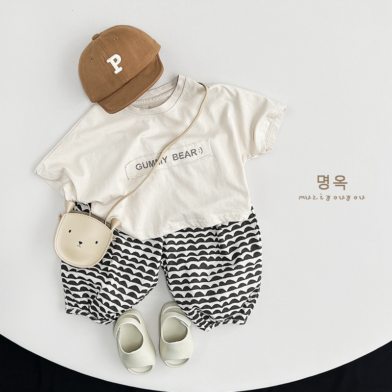 Sun baby Áo Thun Tay Ngắn In Họa Tiết Dễ Thương Phong Cách Nhật Bản Thời Trang Cho Bé