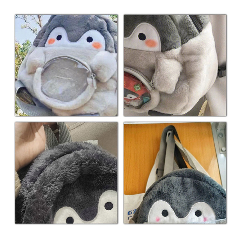 Ba Lô Mini Hình Chim Cánh Cụt Hoạt Hình Xinh Xắn Dành Cho Nữ FT5023