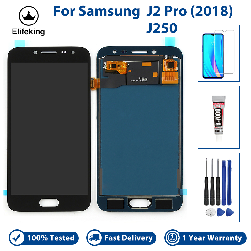 Không Chết Pixel LCD Cho Samsung Galaxy J2 Pro 2018 Màn Hình Hiển Thị Bộ Số Hóa Màn Hình Cảm Ứng SM-