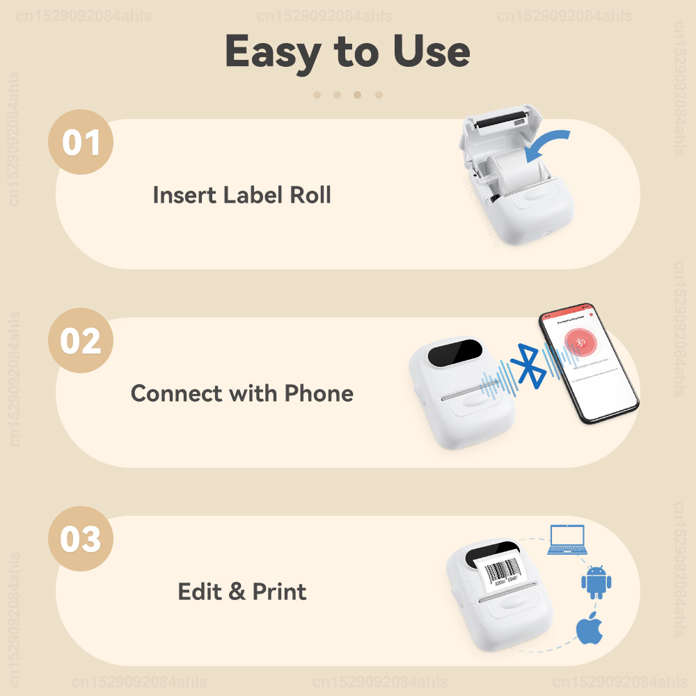 Máy Dán Nhãn Hiệu Máy In Mã Vạch Marklife P50 Mini Kết Nối Bluetooth Không Dây