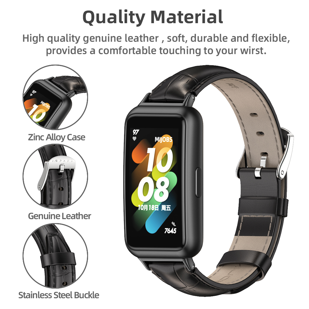 Dây Đeo Thay Thế Chất Liệu Da Thật Cao Cấp Cho Huawei Band 8 Huawei Band 7 NFC