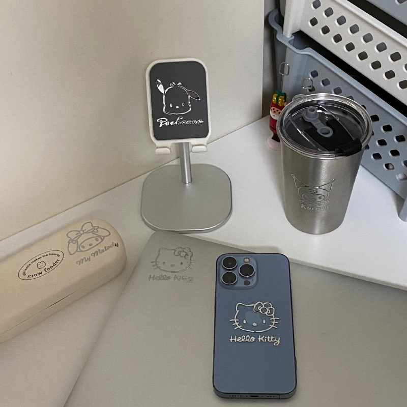 Melody Kuromi Bằng Miếng Dán Kim Loại 3d Ba Chiều Chống Nước Trang Trí Điện Thoại / Máy Tính Bảng / ipad