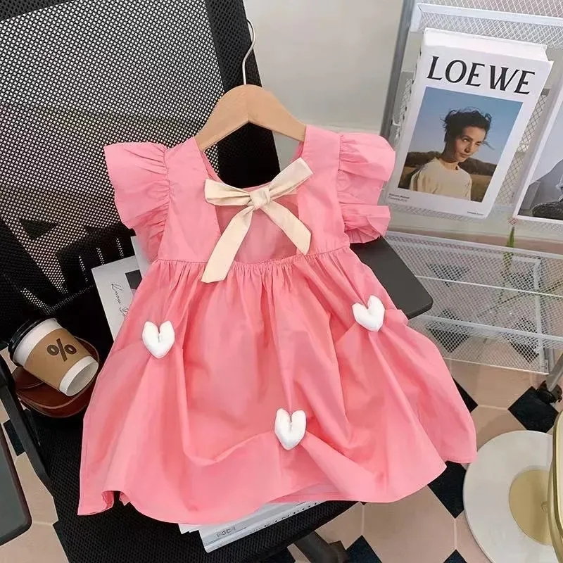 Đầm Công Chúa Tay Ngắn Dễ Thương Cho Bé Gái 0-9 Tuổi