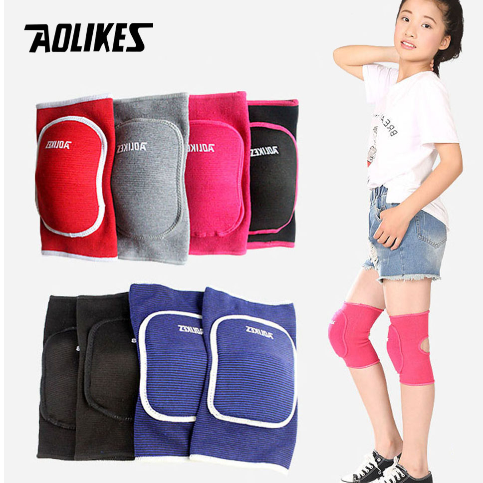 AOLIKES 1 Cặp Đệm Xốp Dày Bảo Vệ Đầu Gối Khi Chơi Thể Thao / Bóng Chuyền / Tennis Cho Bé Sự Bảo Vệ