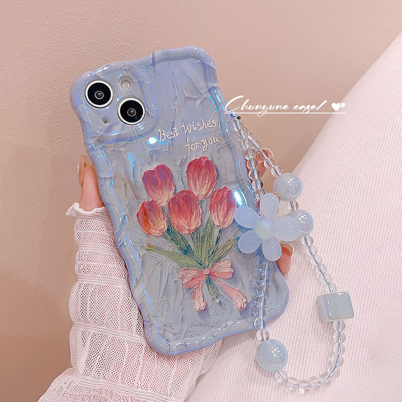 Ốp Điện Thoại Mềm Chống Sốc Hình Hoa Tulip Cho iPhone 14 Pro Max 11 12 13 Pro Max 13pro