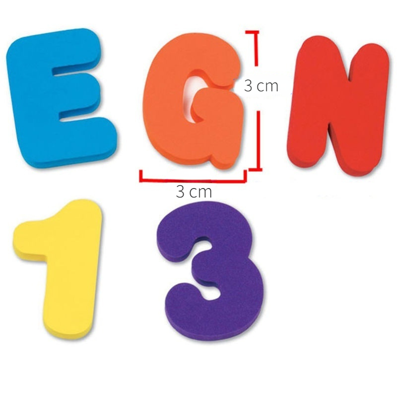 Set 72 Đồ Chơi Nhà Tắm Hình Chữ Cái/Số Cho Bé